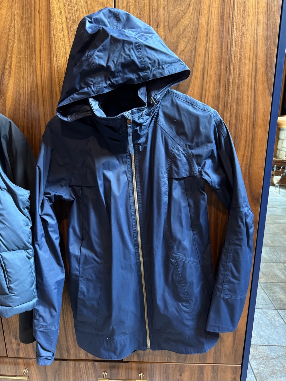 lululemon athletica Hooded Navy Rain Jacket